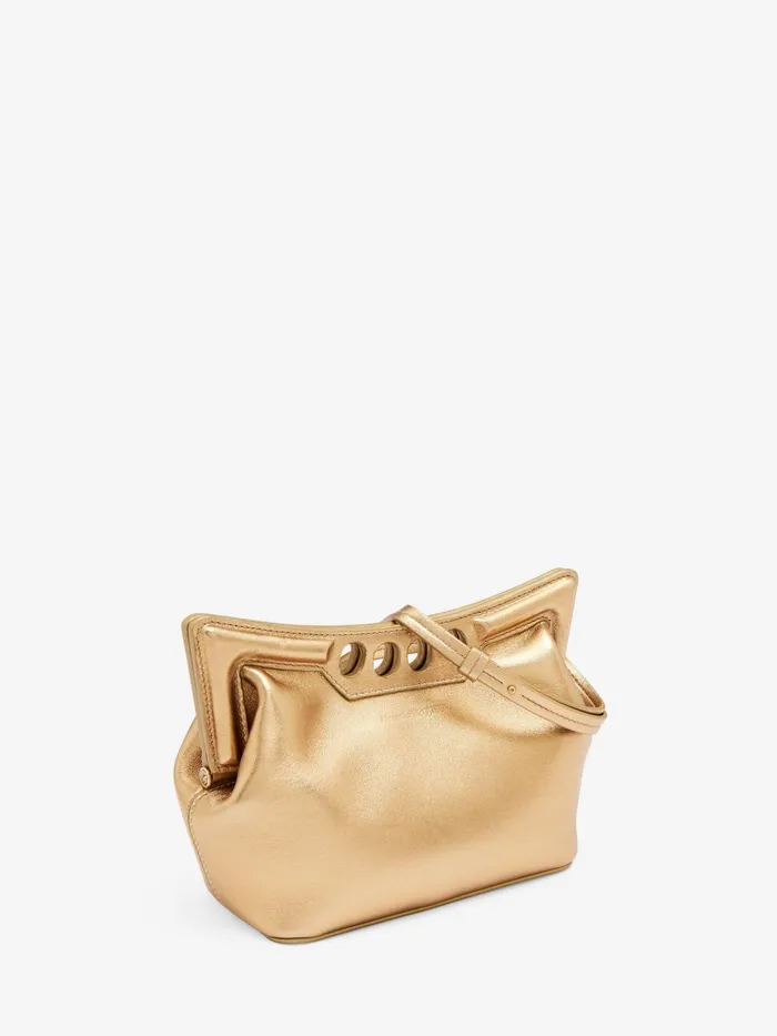 Women Crossbody Bags Alexander McQueen The Mini Peak Bag Gold