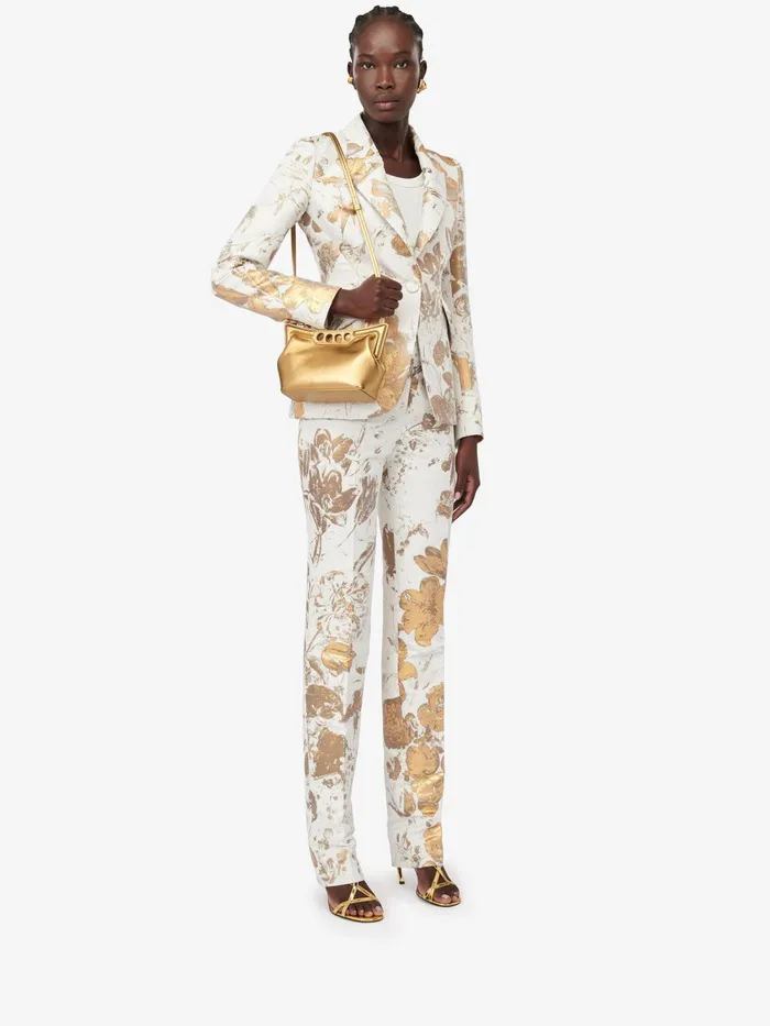 Women Crossbody Bags Alexander McQueen The Mini Peak Bag Gold