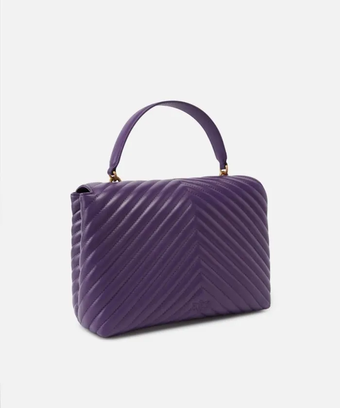 Women Crossbody Bags Pinko Big Lady Love Bag Puff Chevron Plumantiquegold Women Crossbody Bags Pinko Big Lady Love Bag Puff Chevron Plumantiquegold