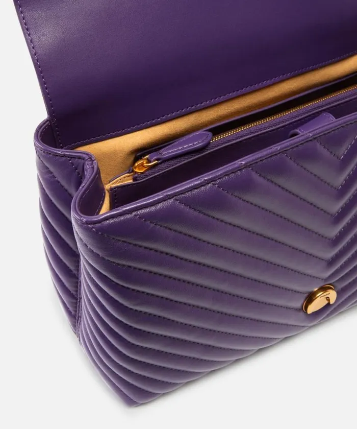 Women Crossbody Bags Pinko Big Lady Love Bag Puff Chevron Plumantiquegold Women Crossbody Bags Pinko Big Lady Love Bag Puff Chevron Plumantiquegold