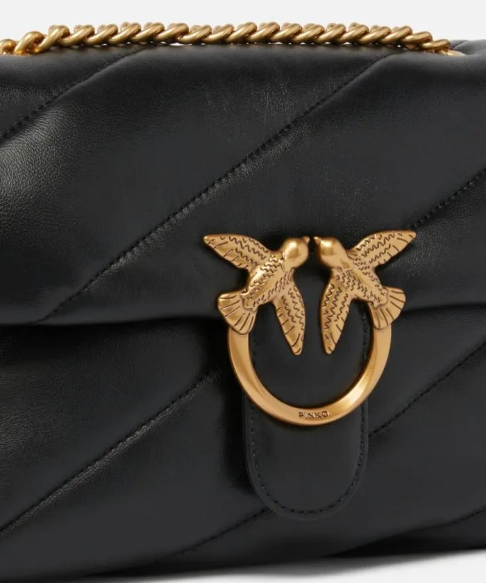 Women Crossbody Bags Pinko Classic Love Bag Puff Maxi Quilt Blackantique Gold Women Crossbody Bags Pinko Classic Love Bag Puff Maxi Quilt Blackantique Gold