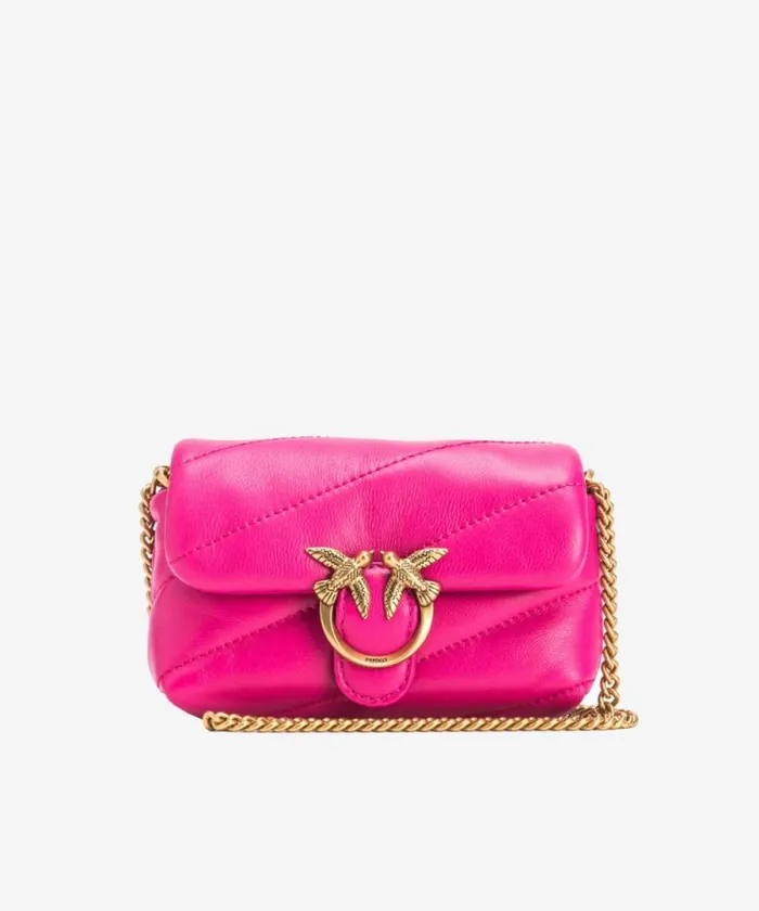 Women Crossbody Bags Pinko Micro Love Bag Puff Pinko Pinkantique Gold