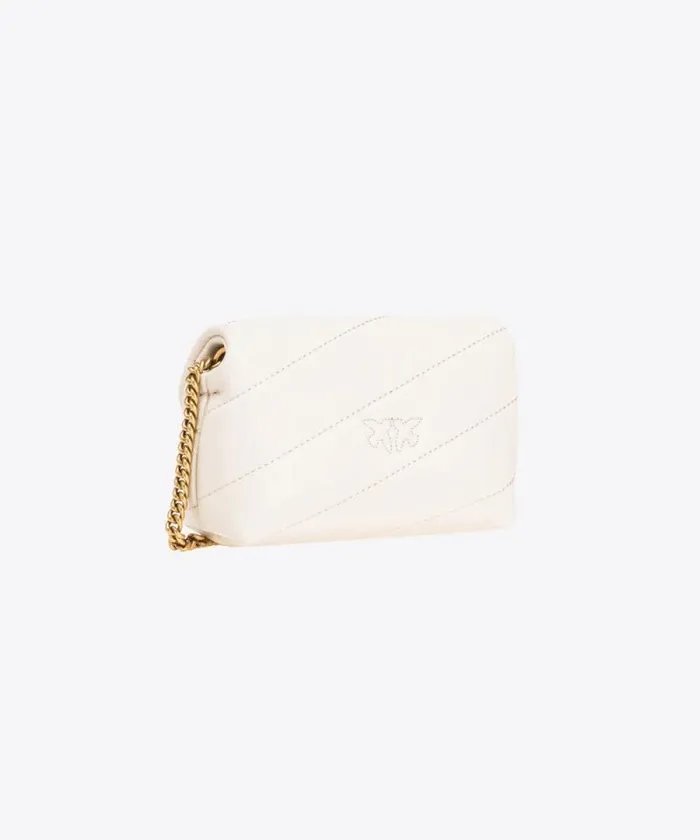 Women Crossbody Bags Pinko Micro Love Bag Puff Whitewhiteantique Gold Women Crossbody Bags Pinko Micro Love Bag Puff Whitewhiteantique Gold
