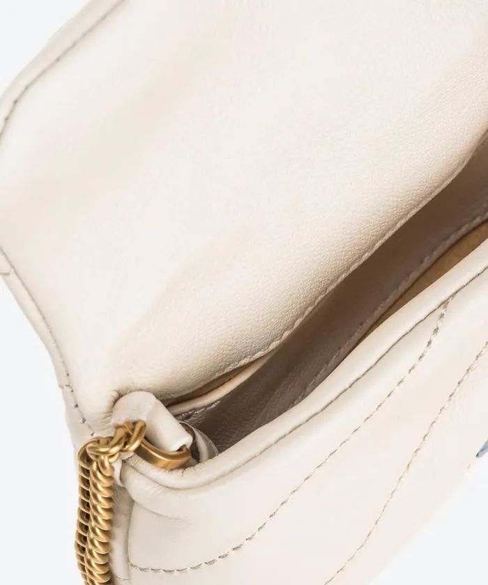 Women Crossbody Bags Pinko Micro Love Bag Puff Whitewhiteantique Gold Women Crossbody Bags Pinko Micro Love Bag Puff Whitewhiteantique Gold
