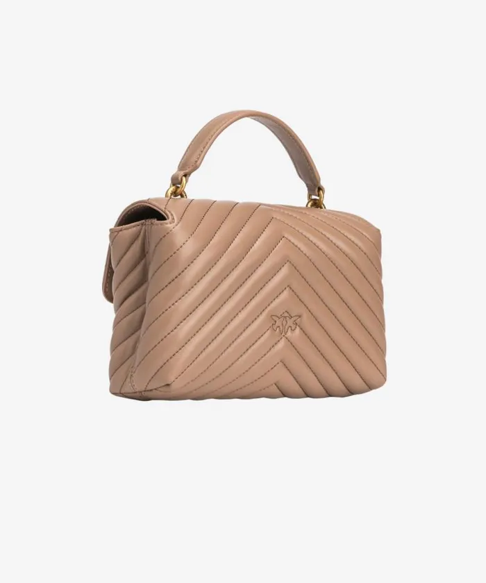 Women Crossbody Bags Pinko Mini Lady Love Bag Puff Chevron Ginger Biscuitantique Gold Women Crossbody Bags Pinko Mini Lady Love Bag Puff Chevron Ginger Biscuitantique Gold