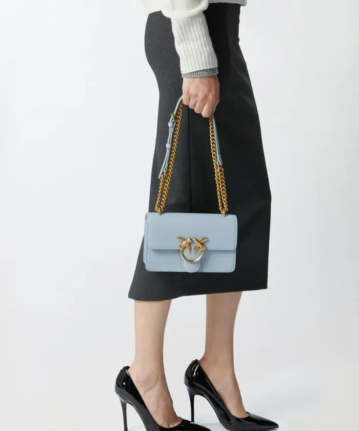 Women Crossbody Bags Pinko Mini Love Bag One Simply Lightblueantique Gold Women Crossbody Bags Pinko Mini Love Bag One Simply Lightblueantique Gold