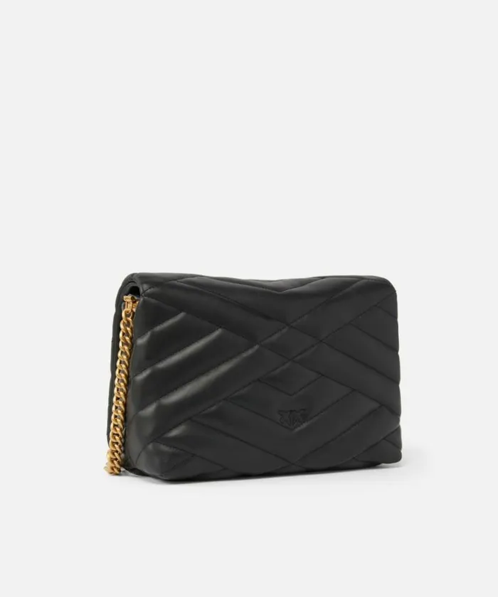 Women Crossbody Bags Pinko Quilted Nappa Leather Love Bag Puff Shoulder Bag Blackantique Gold Women Crossbody Bags Pinko Quilted Nappa Leather Love Bag Puff Shoulder Bag Blackantique Gold