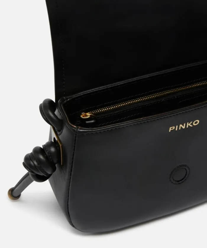 Women Crossbody Bags Pinko Soft Leather Crossbody Bag Blackantique Gold Women Crossbody Bags Pinko Soft Leather Crossbody Bag Blackantique Gold