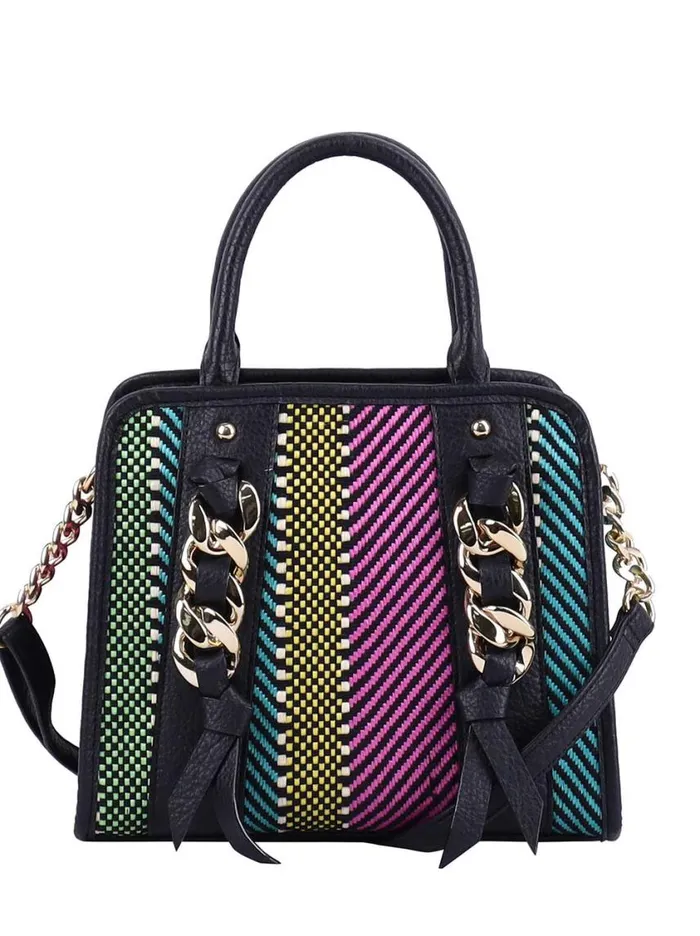 Women Crossbody Jessica Simpson Maison Satchel In Straw Multi