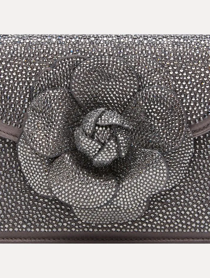 Women Crystal Pav Mini TRO Bag Smoke Gunmetal Oscar De La Renta Handbags Women Crystal Pav Mini TRO Bag Smoke Gunmetal Oscar De La Renta Handbags