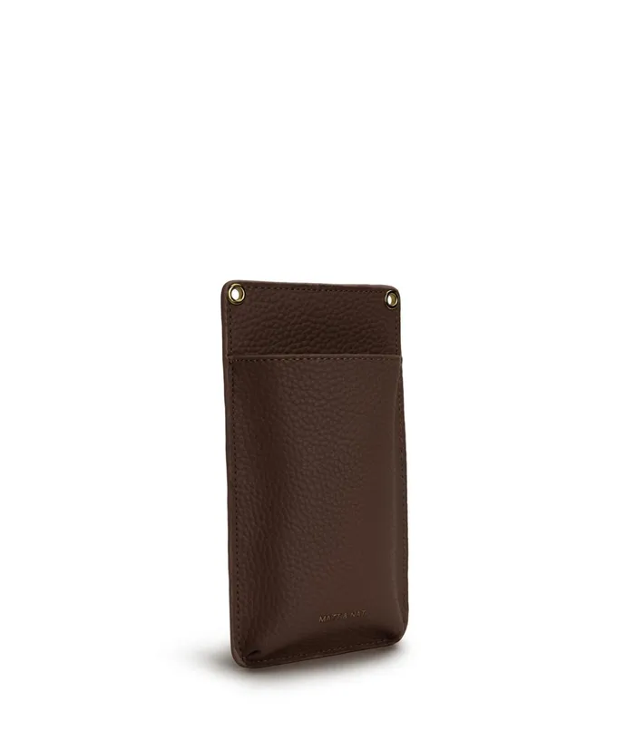 Women Cue Vegan Crossbody Bag 8211 Purity Chocolate Matt and Nat Cell Phone Holders