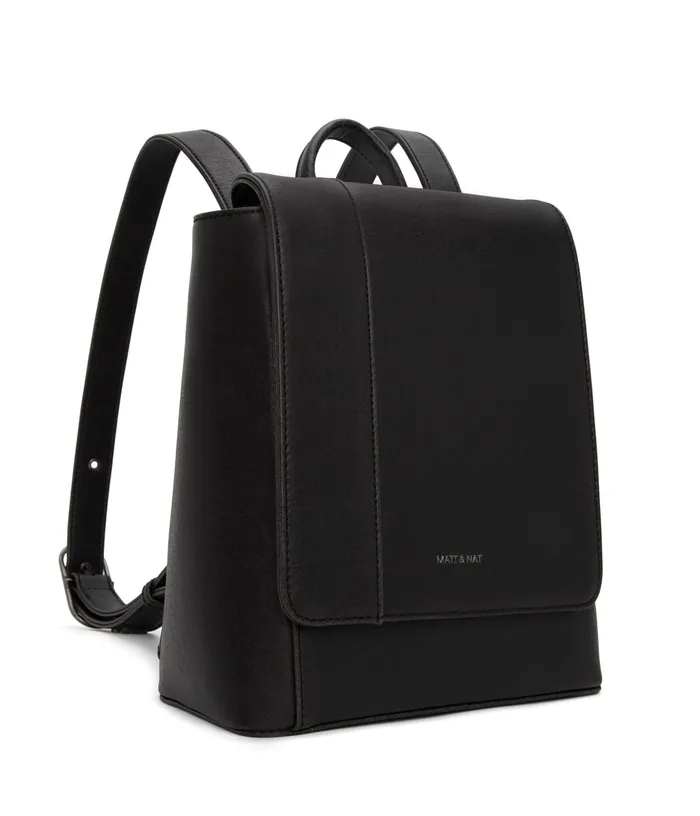 Women Deely Med Vegan Small Backpack 8211 Vintage Black Matt and Nat Backpacks
