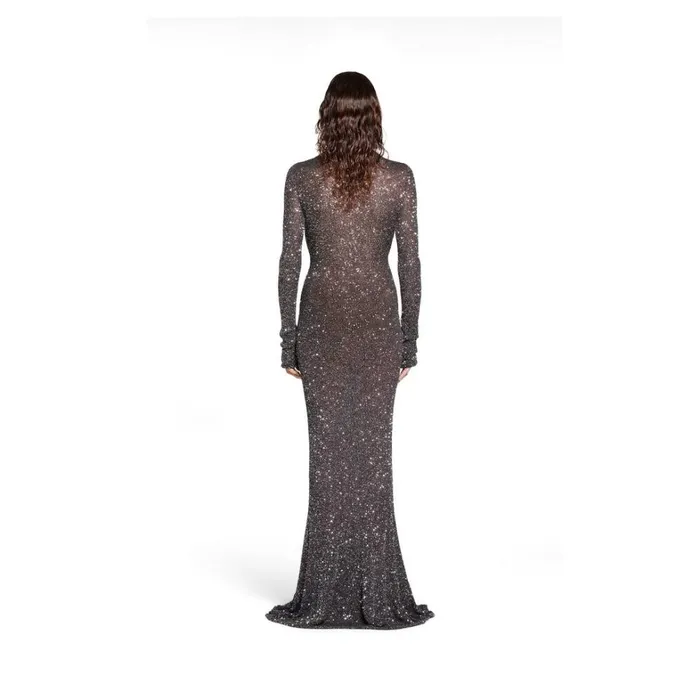 Women Dresses and Skirts Balenciaga Maxi Dress In Blacksilver