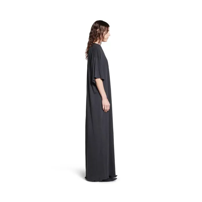 Women Dresses and Skirts Balenciaga Surfer Maxi Tshirt Dress In Blackblue