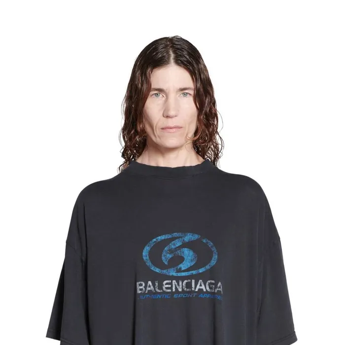 Women Dresses and Skirts Balenciaga Surfer Maxi Tshirt Dress In Blackblue