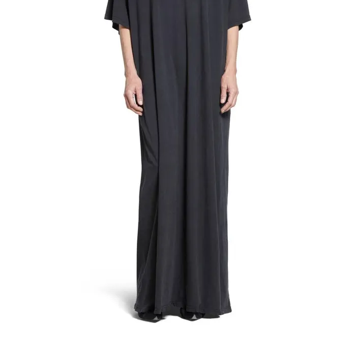 Women Dresses and Skirts Balenciaga Surfer Maxi Tshirt Dress In Blackblue
