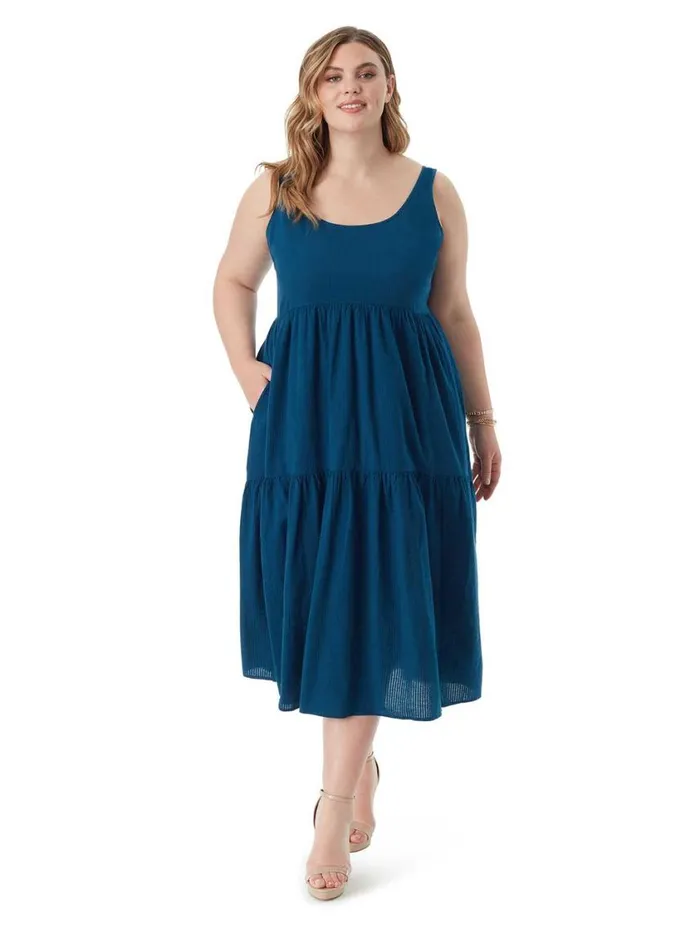 Women Dresses Jessica Simpson Cheryl Maxi Dress In Poseidon