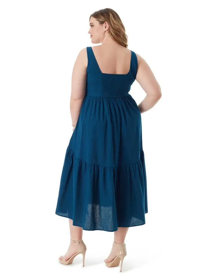 Women Dresses Jessica Simpson Cheryl Maxi Dress In Poseidon