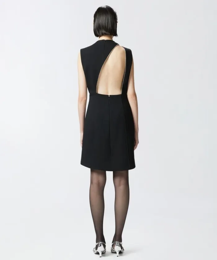 Women Dresses Pinko Mini Dress With Bare Back And Rhinestones Limo Black Women Dresses Pinko Mini Dress With Bare Back And Rhinestones Limo Black