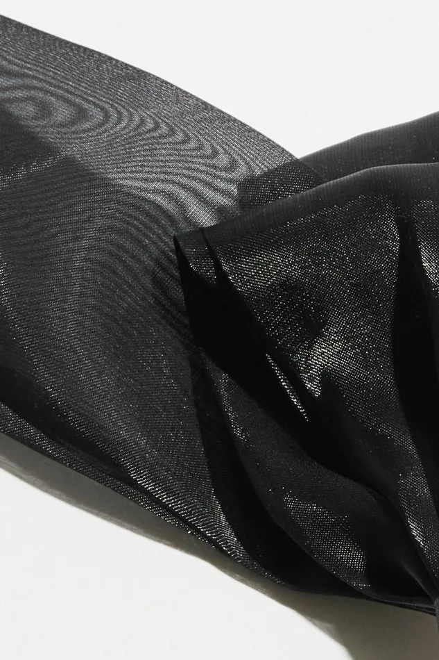 Women Dynamite Hair Accessories Oversized Organza Bow Hair Clip Black