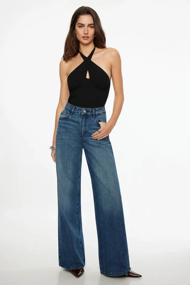 Women Dynamite Jeans and Denim Chloe Ultra Wide Leg Jeans Blue