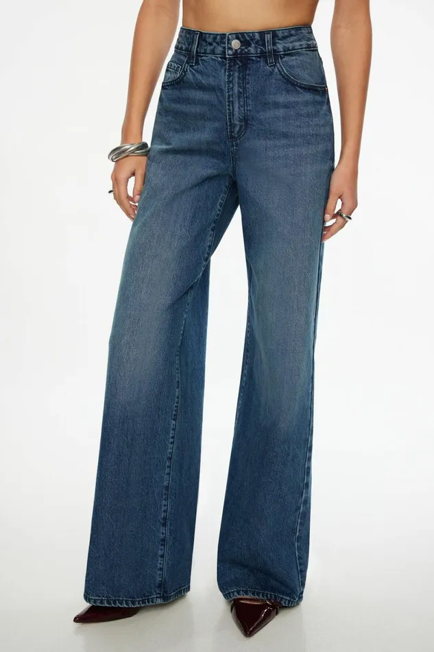 Women Dynamite Jeans and Denim Chloe Ultra Wide Leg Jeans Blue