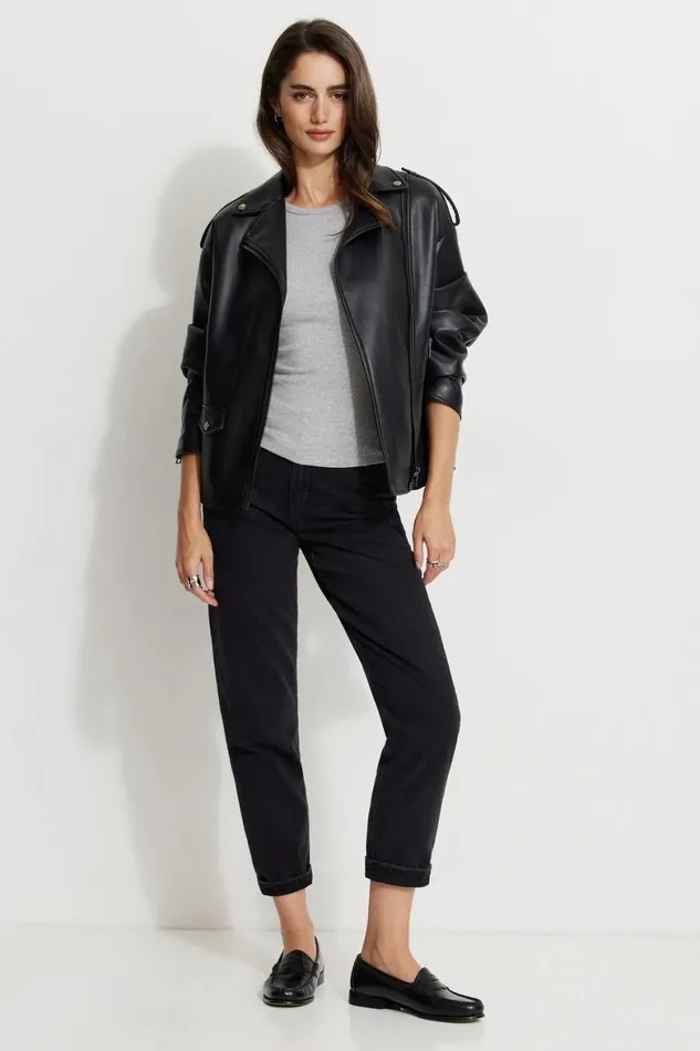 Women Dynamite Jeans and Denim Claudia Mom Jeans Black