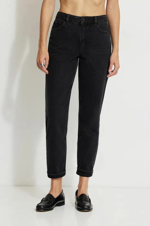 Women Dynamite Jeans and Denim Claudia Mom Jeans Black