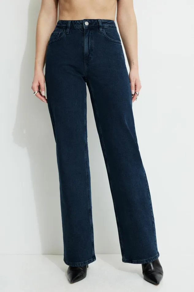 Women Dynamite Jeans and Denim Heidi Wide Leg Jeans Blue