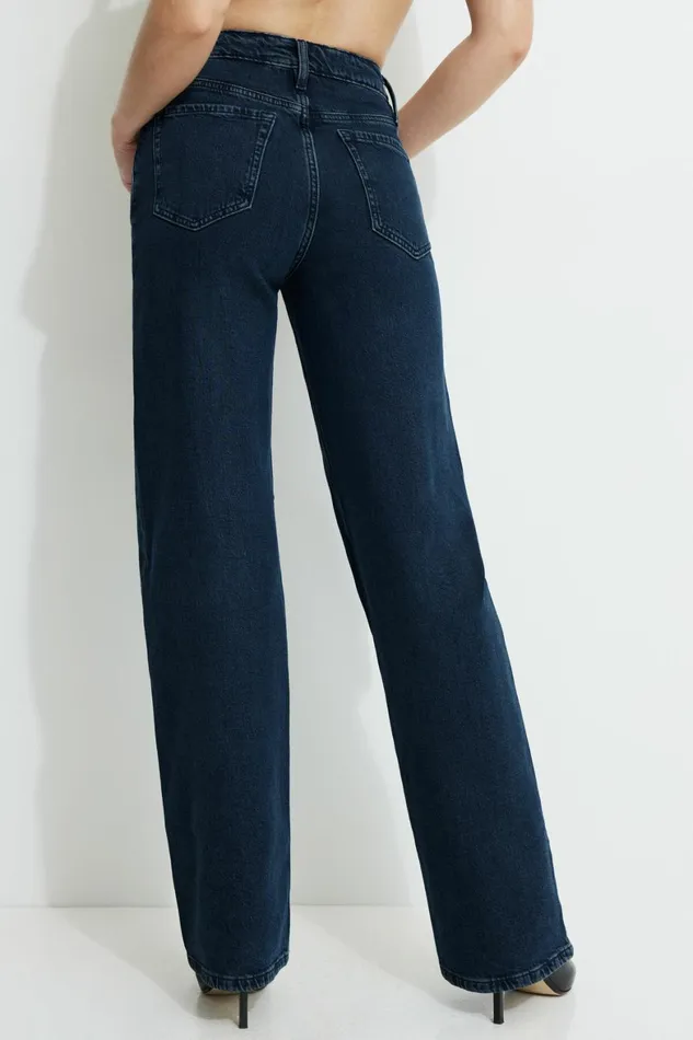Women Dynamite Jeans and Denim Heidi Wide Leg Jeans Blue