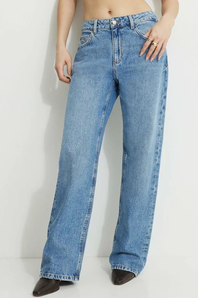 Women Dynamite Jeans and Denim Mika Relaxed Straight Jeans Blue