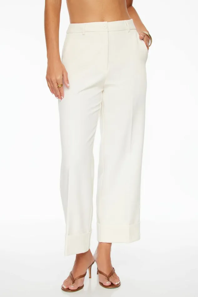 Women Dynamite Pants Max Cuffed Ankle Pants Beige