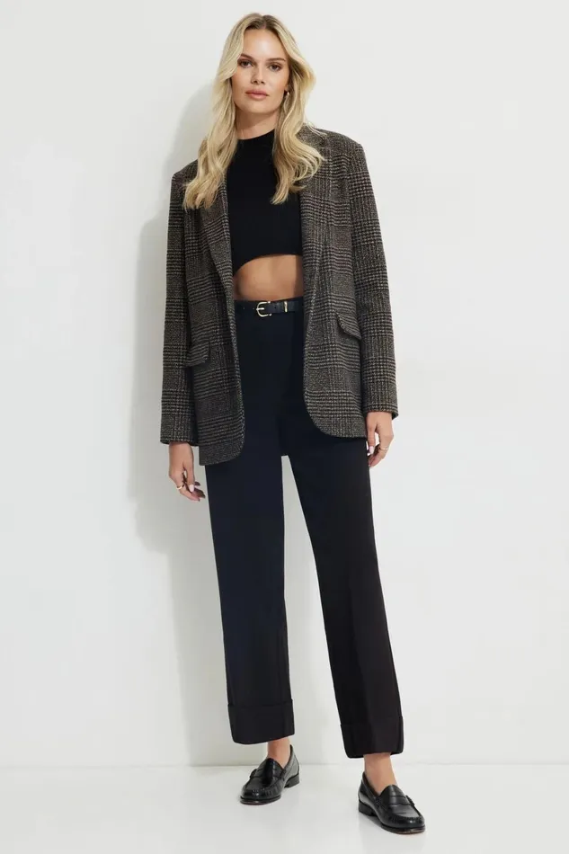 Women Dynamite Pants Max Cuffed Ankle Pants Black