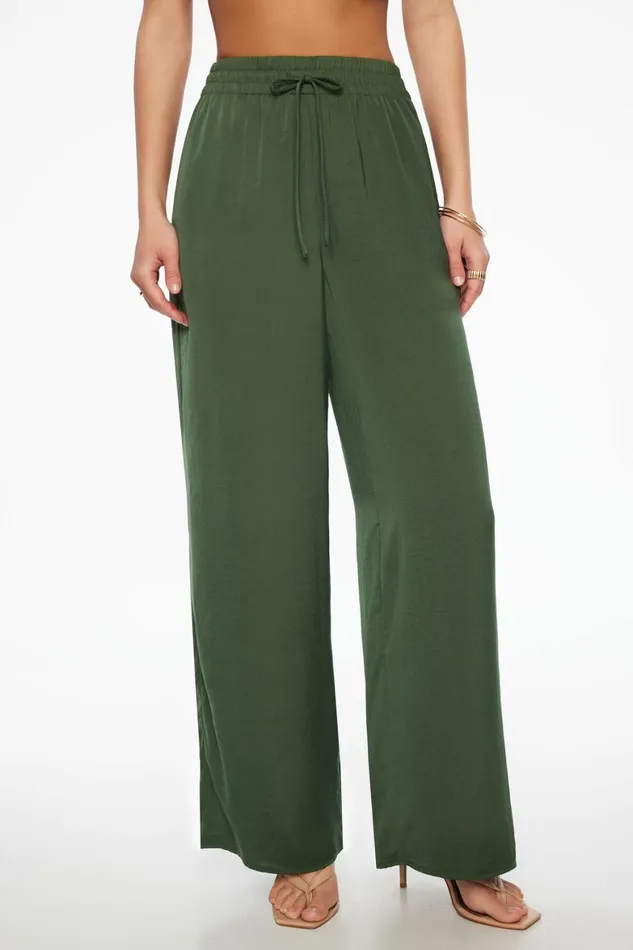 Women Dynamite Pants Rafaelle Wide Leg Pants Green