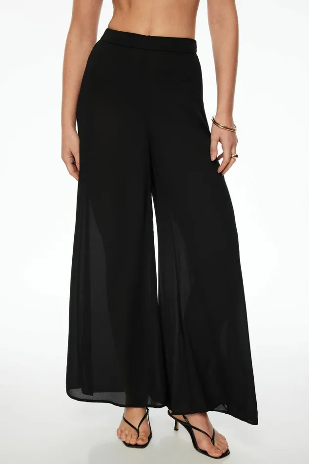 Women Dynamite Pants Wide Leg Palazzo Pants Black