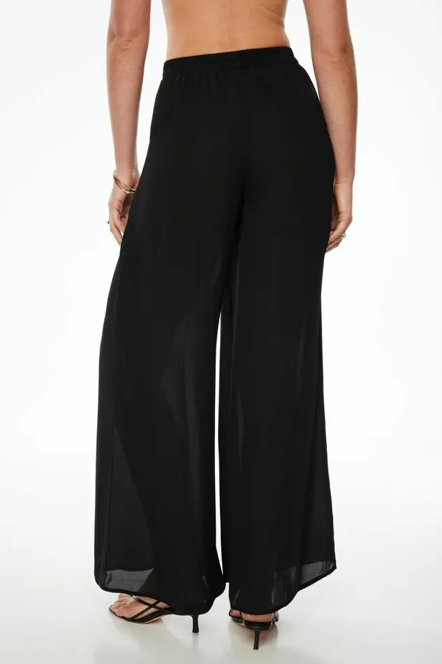 Women Dynamite Pants Wide Leg Palazzo Pants Black