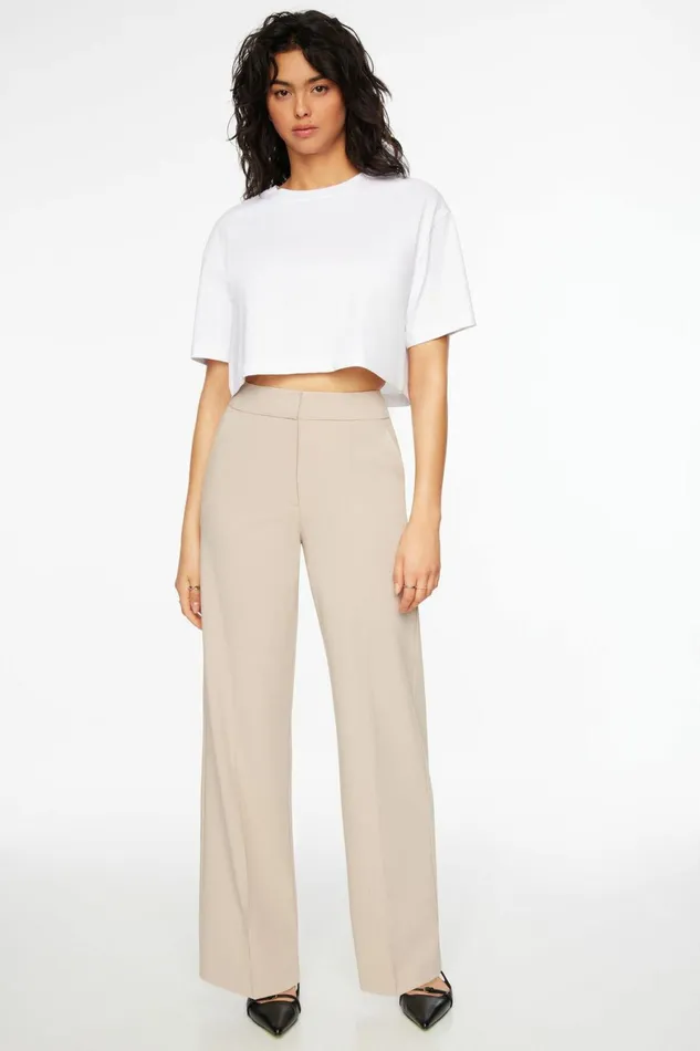 Women Dynamite Pants Yasmin Straight Leg Pant Beige