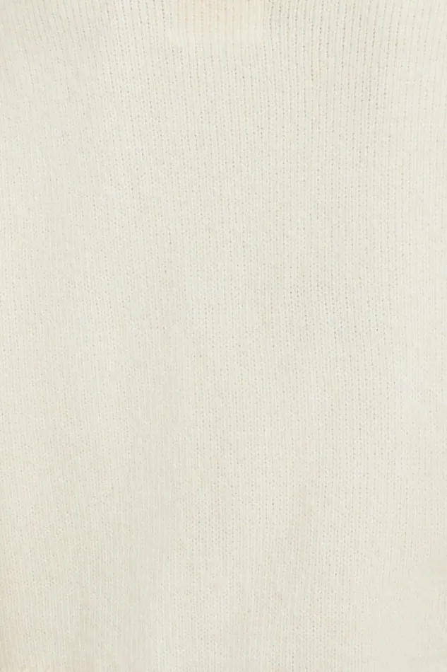 Women Dynamite Tops Relaxed Crewneck Sweater Beige