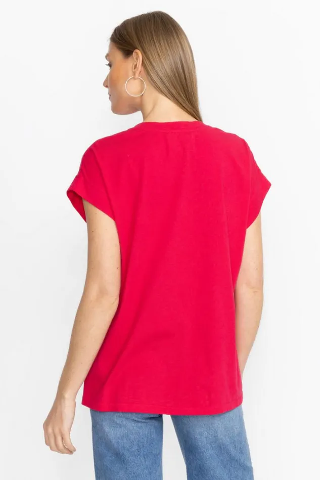 Women EDIE RELAXED TEE Virtual Pink Johnny Was Tops Women EDIE RELAXED TEE Virtual Pink Johnny Was Tops