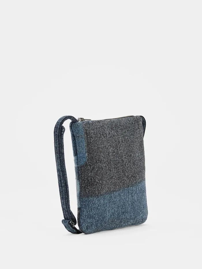 Women Eileen Fisher Accessories Waste No More Denim Crossbody Bag Indigo