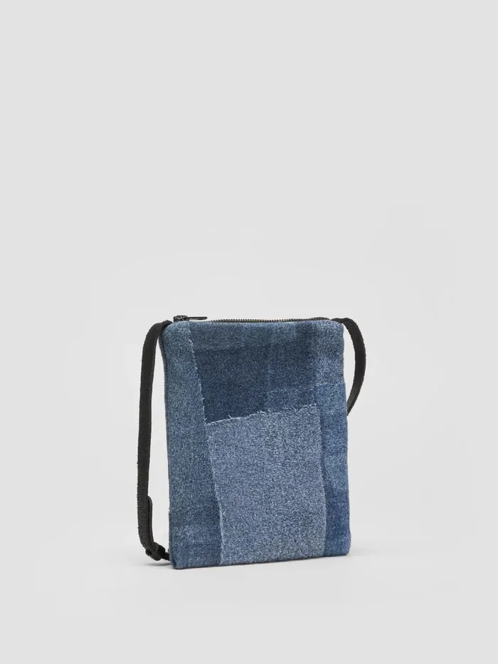 Women Eileen Fisher Accessories Waste No More Denim Crossbody Bag Indigo