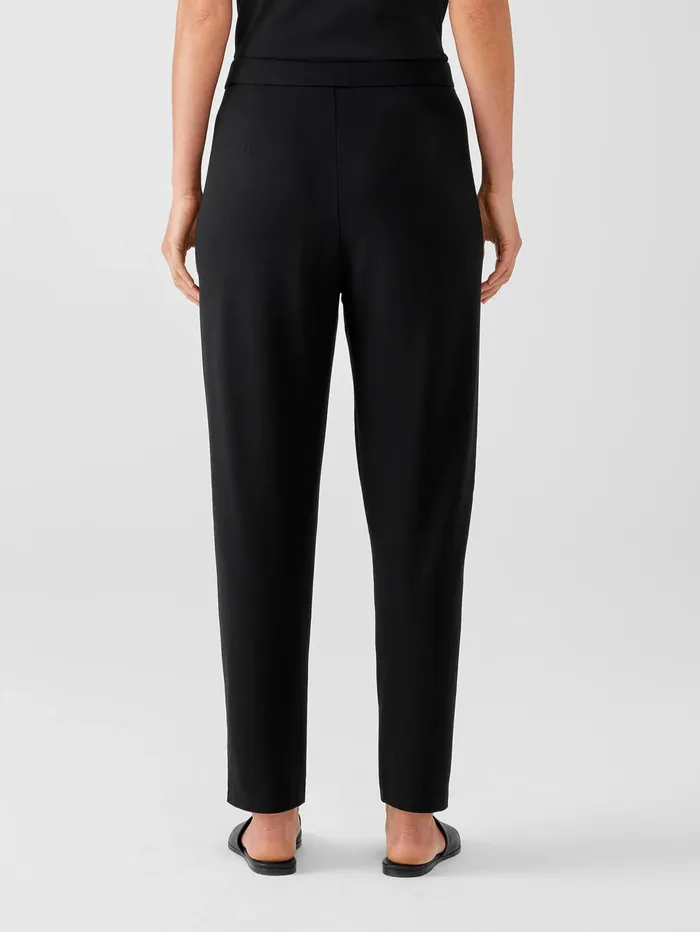 Women Eileen Fisher Pants Shorts and Jumpsuits Stretch Jersey Knit Slouchy Pant Black
