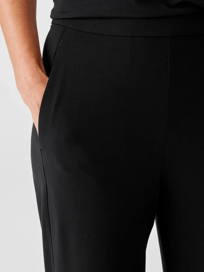Women Eileen Fisher Pants Shorts and Jumpsuits Stretch Jersey Knit Slouchy Pant Black
