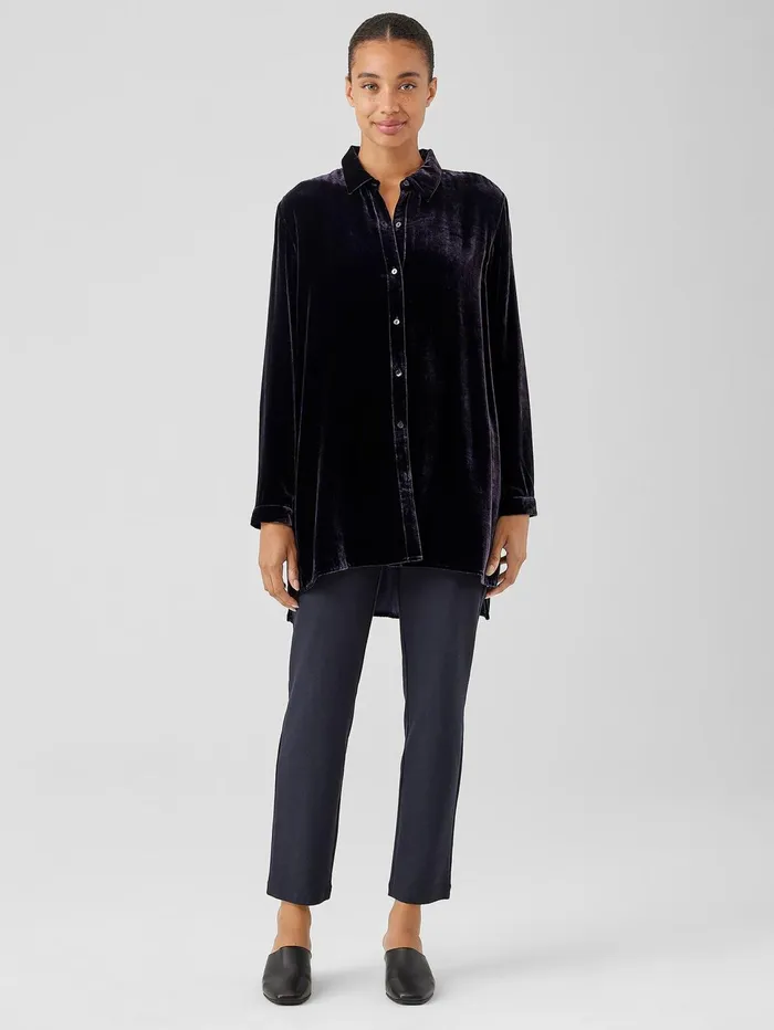 Women Eileen Fisher Pants Shorts and Jumpsuits Washable Stretch Crepe Pant Nocturne Women Eileen Fisher Pants Shorts and Jumpsuits Washable Stretch Crepe Pant Nocturne