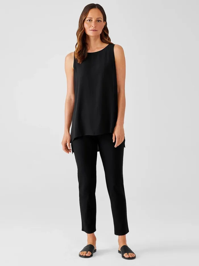 Women Eileen Fisher Pants Shorts and Jumpsuits Washable Stretch Crepe Slim Pant Black Women Eileen Fisher Pants Shorts and Jumpsuits Washable Stretch Crepe Slim Pant Black