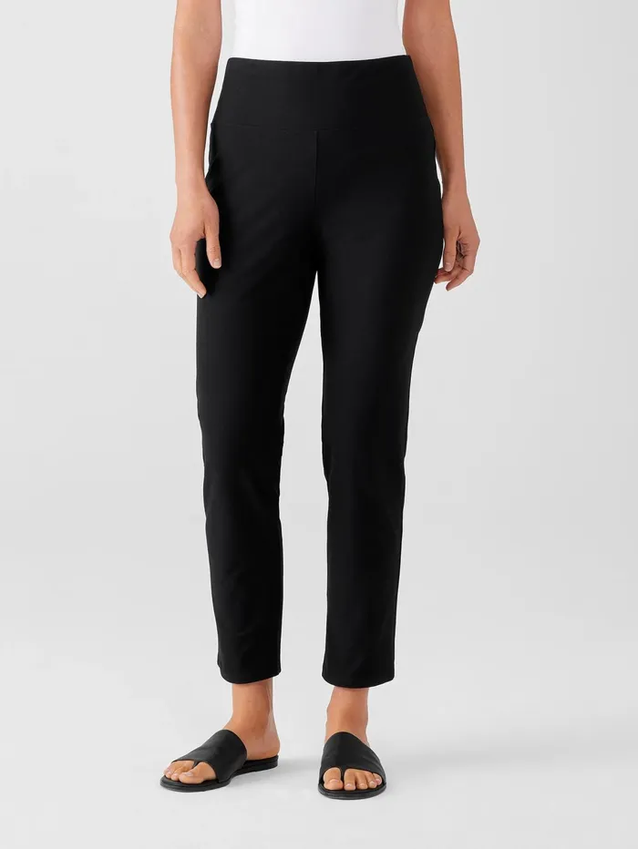 Women Eileen Fisher Pants Shorts and Jumpsuits Washable Stretch Crepe Slim Pant Black