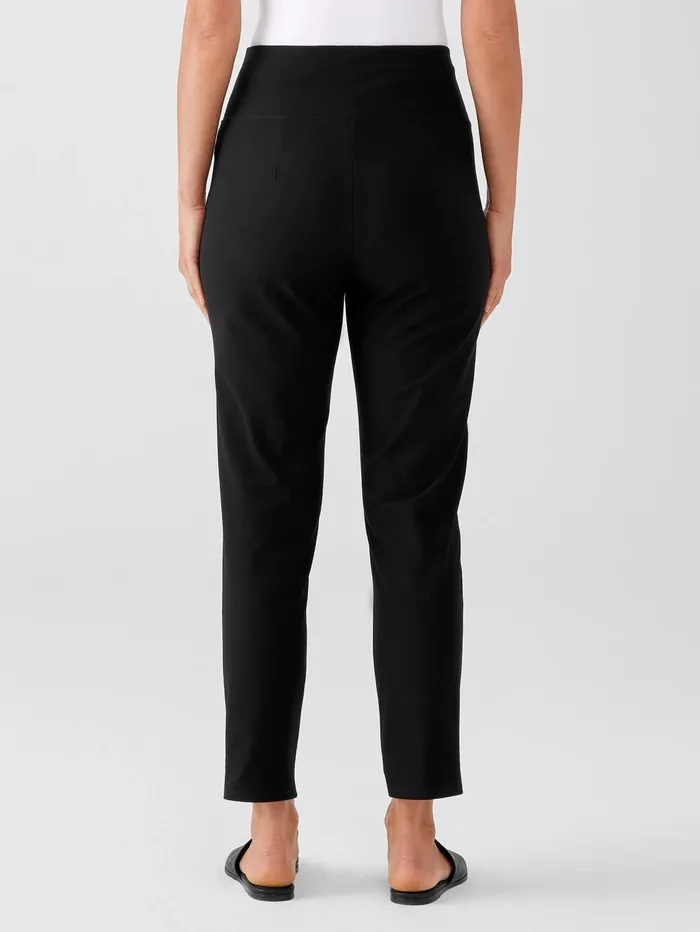 Women Eileen Fisher Pants Shorts and Jumpsuits Washable Stretch Crepe Slim Pant Black