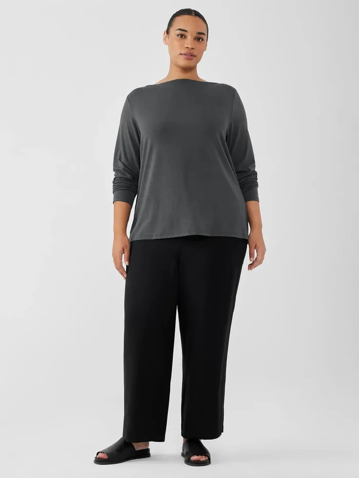 Women Eileen Fisher Tops and Tees Fine Jersey Cowl Neck Top Grove