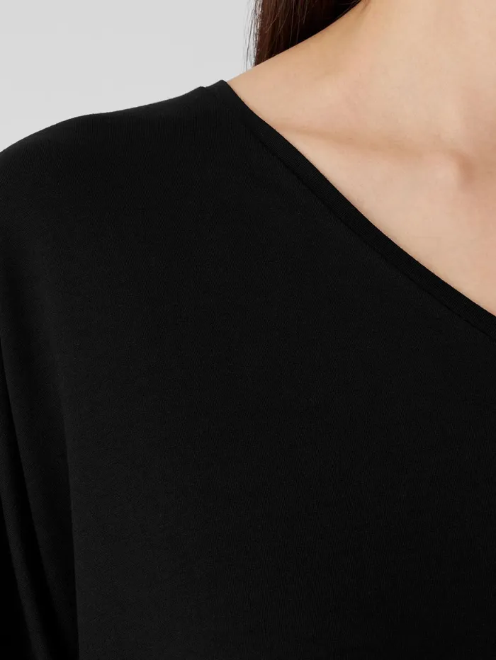 Women Eileen Fisher Tops and Tees Fine Jersey DolmanSleeve Top Black