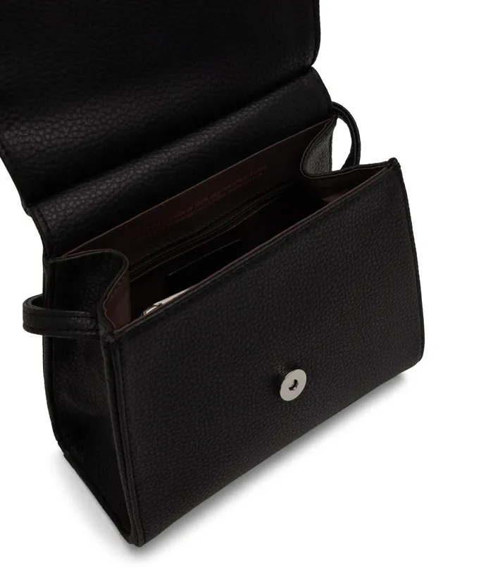 Women Erika Vegan Crossbody Bag 8211 Purity Black Matt and Nat Crossbody